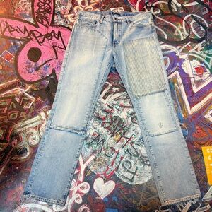 Custom Vintage Levi’s Made & Crafted Patchwork Jeans W38 L34 Distressed